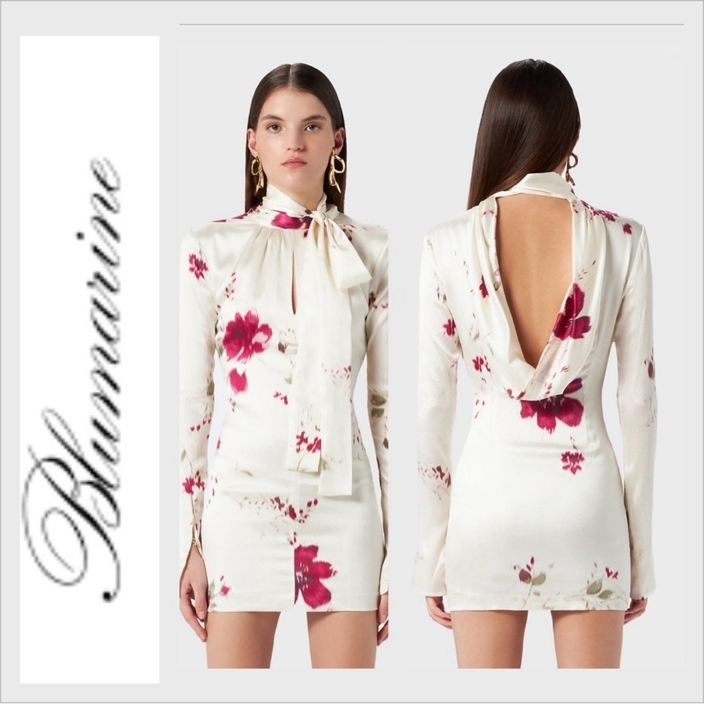 Blumarine Women Rose Print Mini Dress